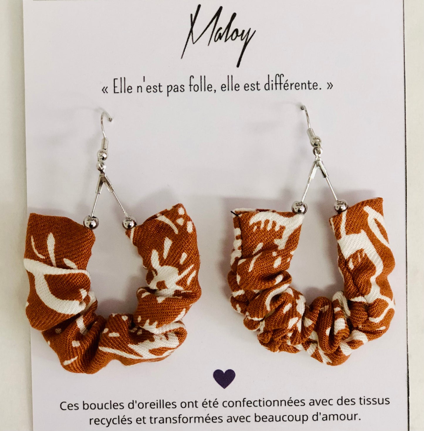 Boucles d’oreilles upcycles