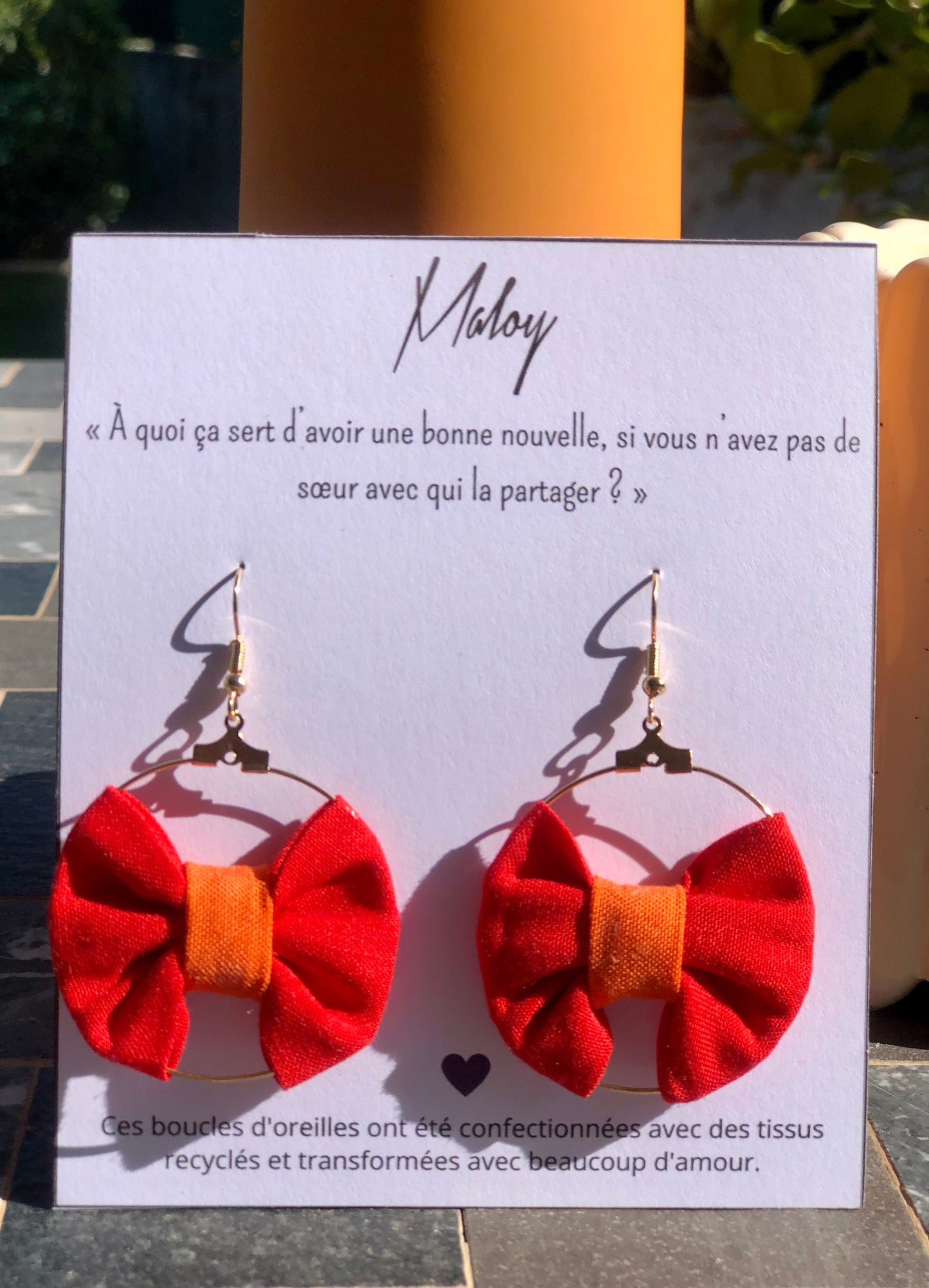 Boucles d’oreilles upcycles