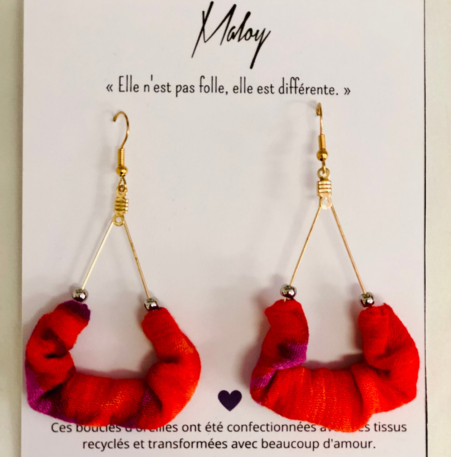 Boucles d’oreilles upcycles