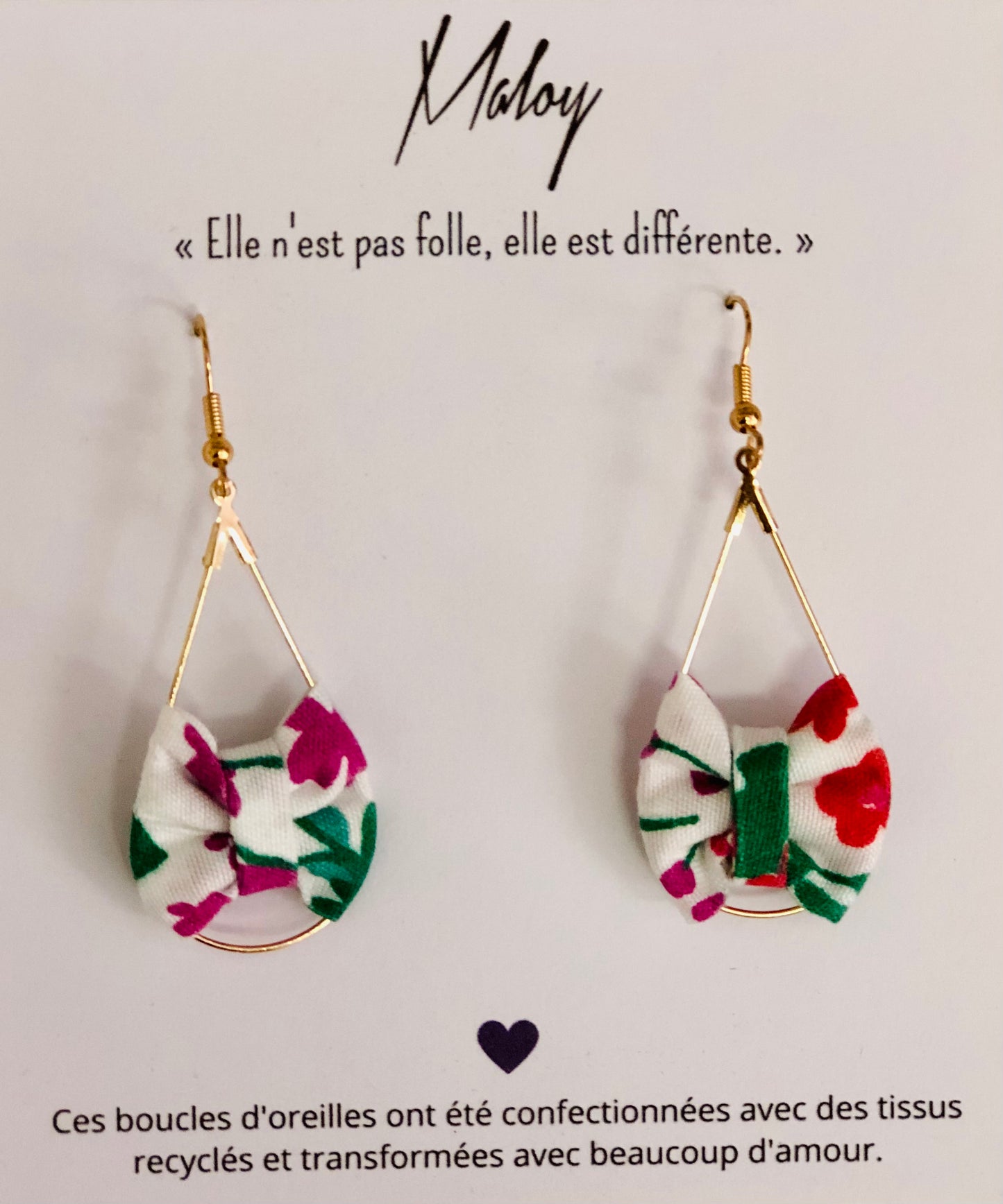 Boucles d’oreilles upcycles