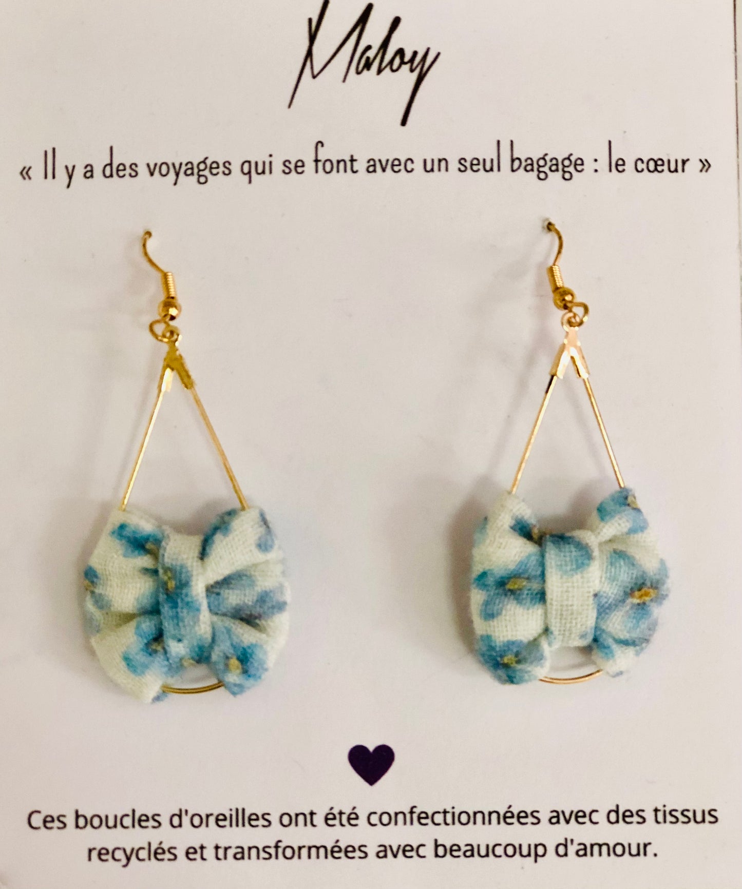 Boucles d’oreilles upcycles