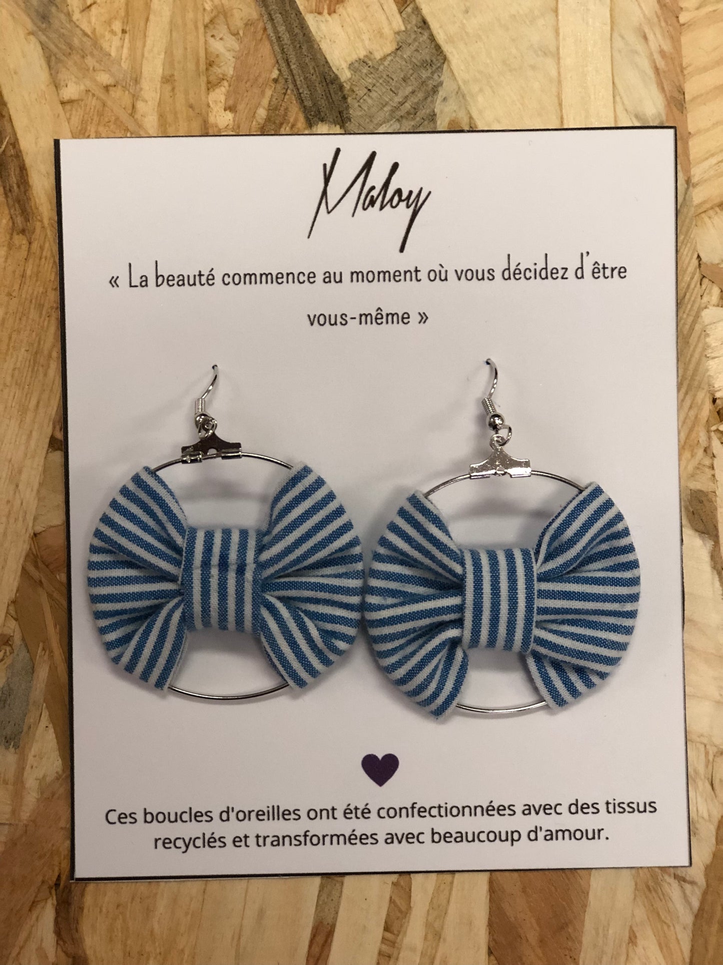 Boucles d’oreilles upcycles